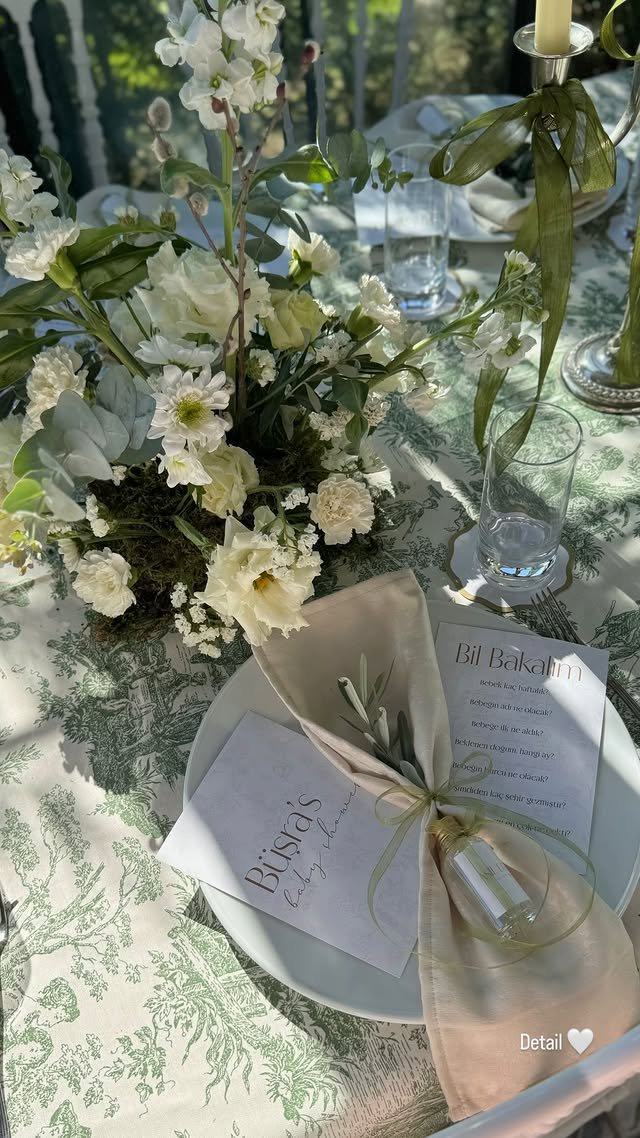 Sünnet daveti floral masa tasarımı
